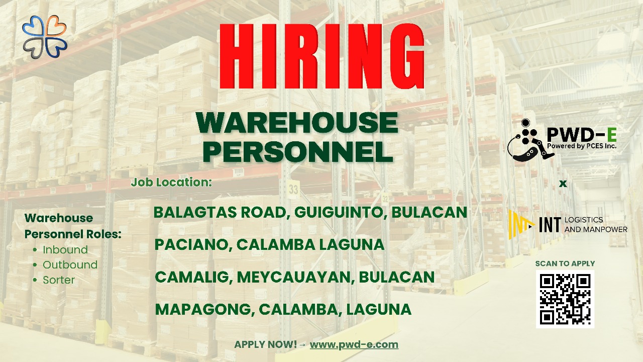 Urgent Hiring Warehouse Personnel INT Logistics and Manpower